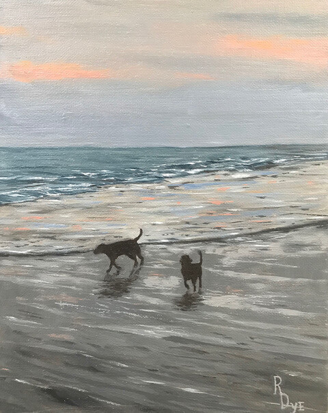 Reflections of a Beach Walk, oil on canvas