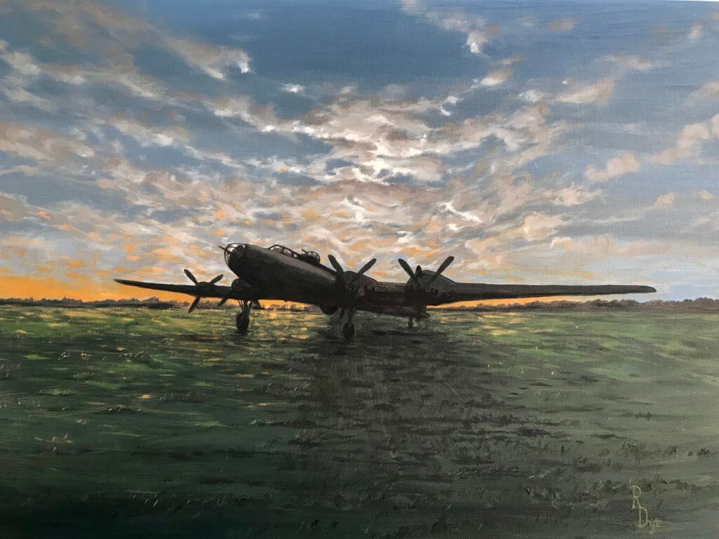 RIP Flying Fortress B-17 - Rich Dye Art