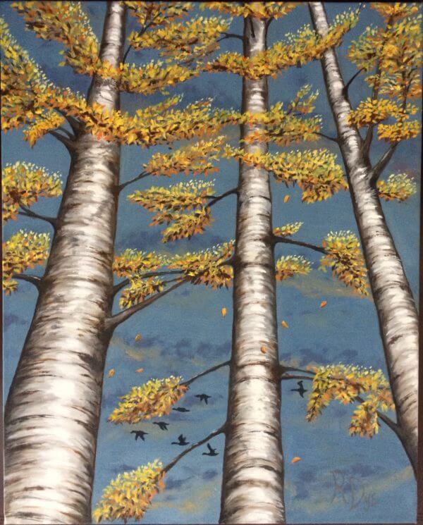 Birches-Fall - Rich Dye Art