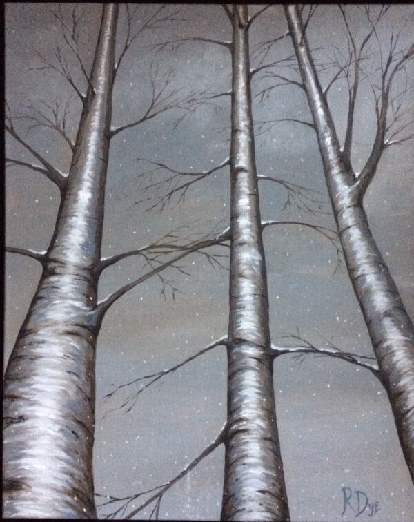 Birches - Winter - Rich Dye Art