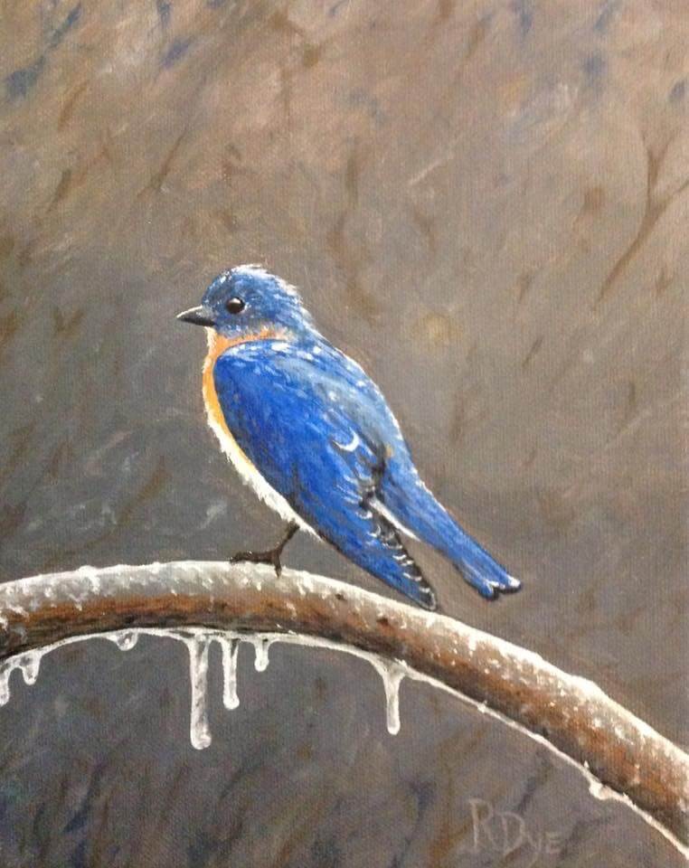 Bluebird on Ice - Richard Dye Art