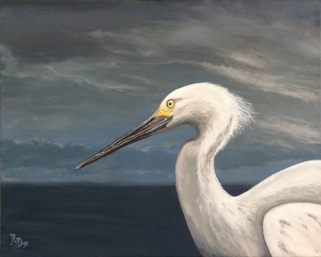 Richard Dye - Egret in Overcast