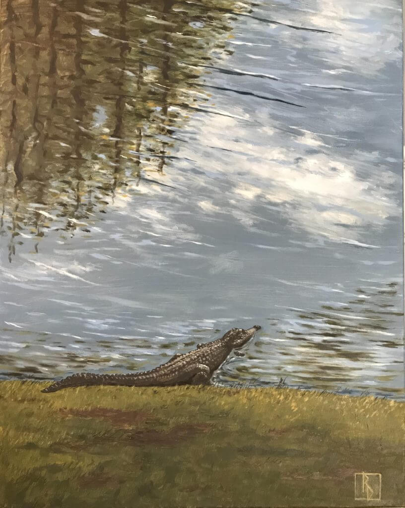 Reptile in Reflections - Rich Dye Art